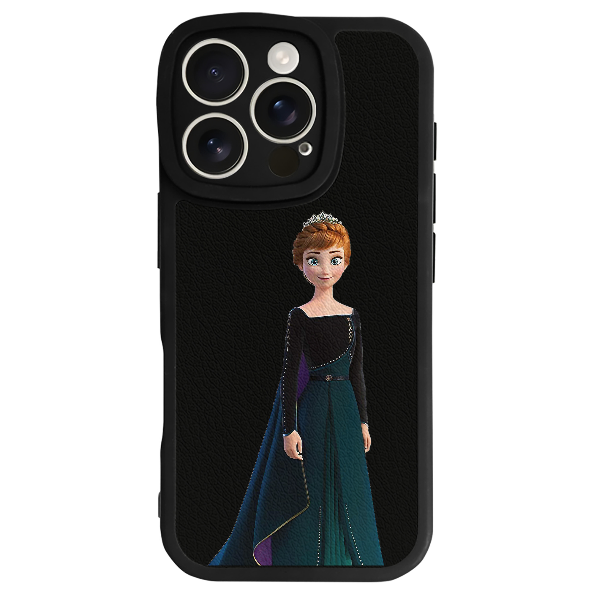 （画像用） アナと雪の女王 アンナ エルサ Frozen Anna Elsa 【iPhone 16シリーズ対応】シリコンスマホケース（レザー調） 材質：シリコン